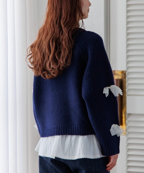 ニット セーター エアリーリボンニット レディース flower（ファッション） ニット セーター エアリーリボンニット