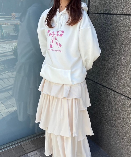パーカー ピンクドットリボンパーカー レディース : ZOZOTOWN Yahoo!店