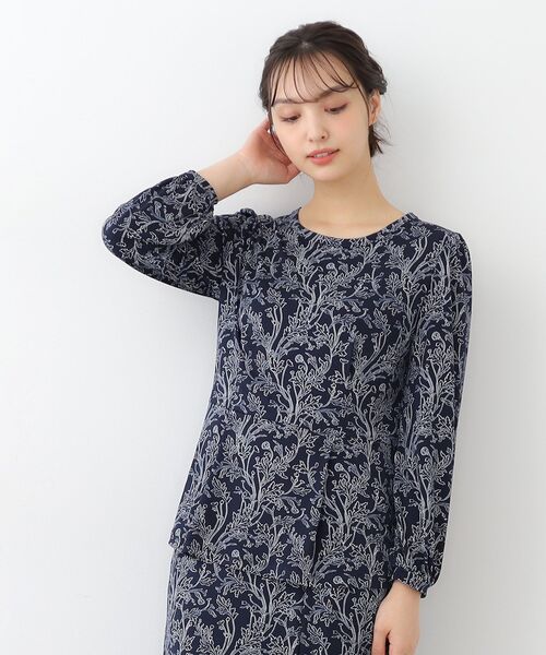 tシャツ 「ジャージ素材／洗える／同柄アイテムあり」ナンテール柄 プルオーバー レディース