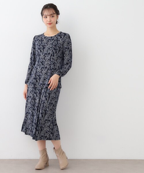 LAURA ASHLEY tシャツ 「ジャージ素材／洗える／同柄アイテム