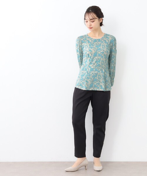 tシャツ 「ジャージ素材／洗える／同柄アイテムあり」ナンテール柄 プルオーバー レディース LAURA ASHLEY tシャツ 「ジャージ素材／洗える／同柄アイテム