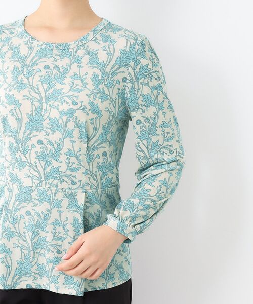 tシャツ 「ジャージ素材／洗える／同柄アイテムあり」ナンテール柄 プルオーバー レディース LAURA ASHLEY tシャツ 「ジャージ素材／洗える／同柄アイテム