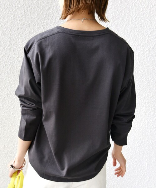tシャツ 「洗濯機可能」プラチナヴェール 長袖 ロゴ TEE レディース セール】〈洗濯機可能〉プラチナヴェール 長袖 ロゴ TEE（T