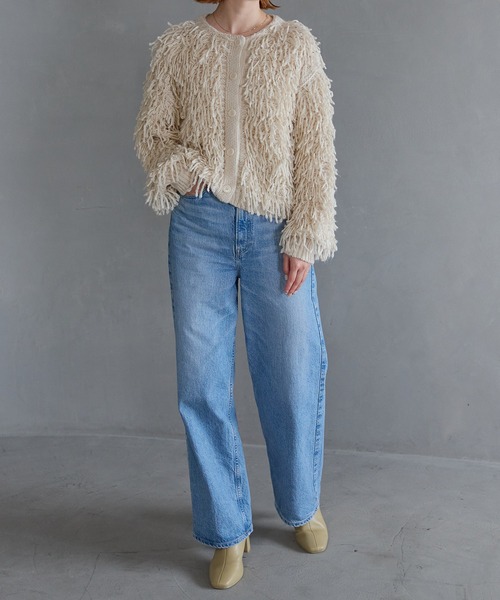 「meilmada」 ニットカーディガン FREE アイボリー レディース_画像2