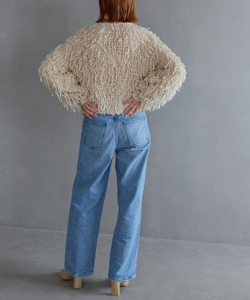 「meilmada」 ニットカーディガン FREE アイボリー レディース_画像3