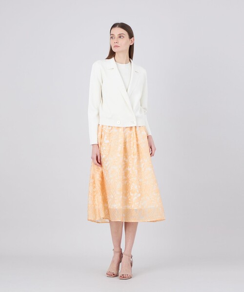 EPOCA La maglia ダブルブレストニットジャケット アイボリー 40 EPOCA 