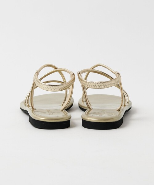 ホワイト　バッククロス　サンダル BEAUTY＆YOUTH UNITED ARROWS サンダル スマートクロス バック