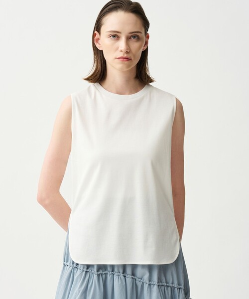tシャツ ライトスムース ノースリーブカットソー レディース