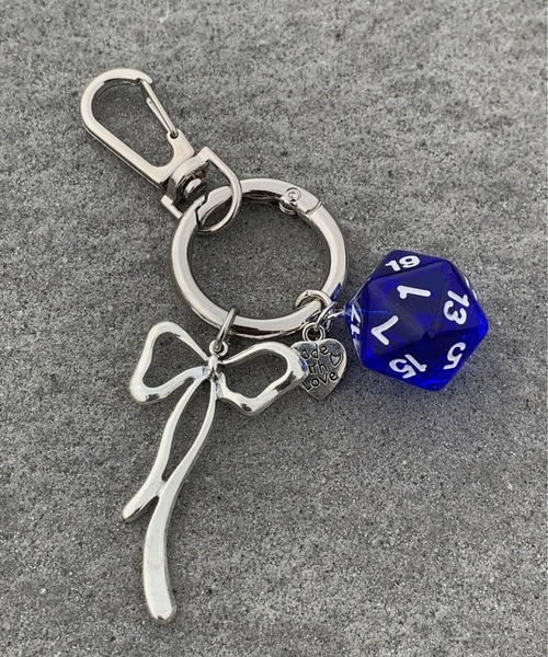 pyornim（ピョルニム） キーホルダー シルバーリボンダイスキーリング