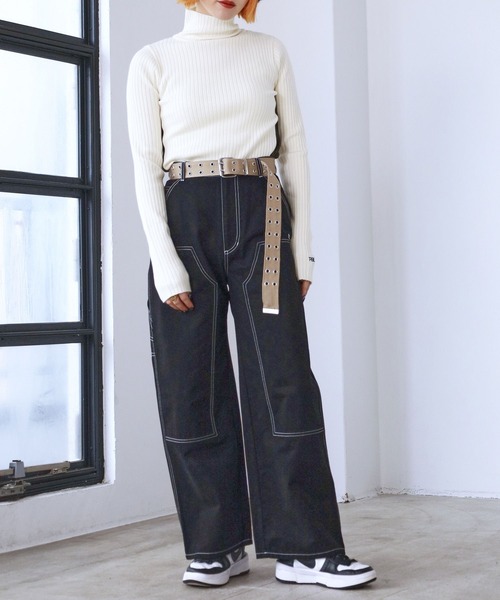 「PBLIM」 タートルネックニット FREE オフホワイト レディース_画像7