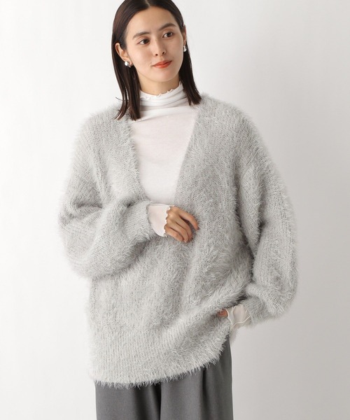 「LEPSIM」 Vネックニット FREE チャコールグレー レディース_画像5