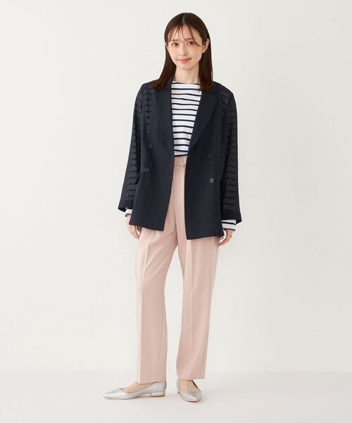 美品　SHIPSリネン×コットン6Bダブルジャケット　ネイビー　M 美品 SHIPSリネン×コットン6Bダブルジャケット ネイビー M