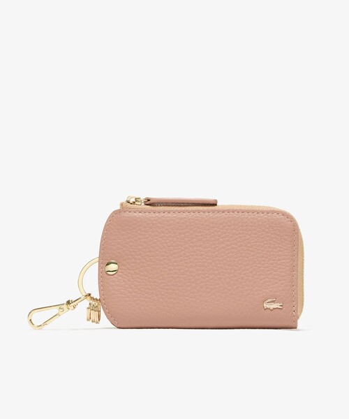 【LACOSTE】ラウンドジップキーケース バイカラー ラコステ LACOSTE DOUX ソフトレザーラウンドジップキーケース