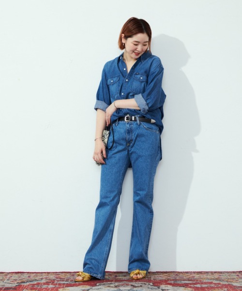 ブラウス シャツ LEE/リー 別注 DUNGAREES スタンダードワークシャツ レディース Lee ブラウス シャツ LEE/リー 別注 DUNGAREES スタンダード