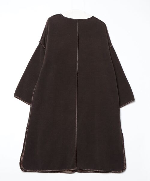 「Kastane」 ノーカラーコート FREE ブラウン レディース_画像2