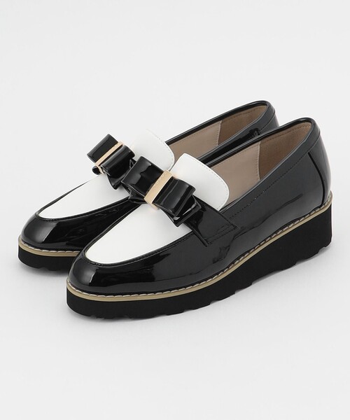 TOCCA　エナメル リボン付き 厚底ローファー TOCCA（トッカ） パンプス NOBLE RIBBON LOAFER SHOES ローファー