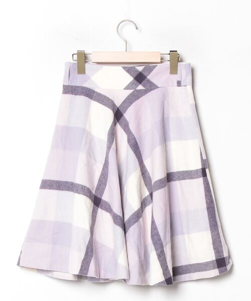 「BLUE LABEL CRESTBRIDGE」 フレアスカート 36 パープル レディース_画像2
