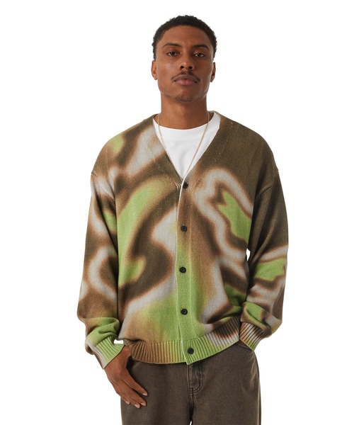 HUF 「HUF」 ニットカーディガン X-LARGE ブラウン系その他