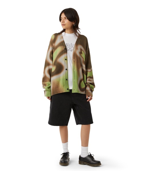HUF 「HUF」 ニットカーディガン X-LARGE ブラウン系その他