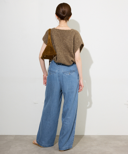 新品タグ付き　LEDENIM TUCK TROUSER SLOBE IENA SLOBE IENA｜《WEB限定/追加4予約》LEDENIM TUCK TROUSER