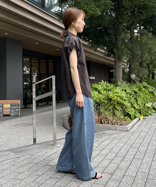 新品未使用　SLOBE IENA LEDENIM TUCK TROUSER 34 WEB限定/追加4予約》LEDENIM TUCK TROUSER（デニムパンツ