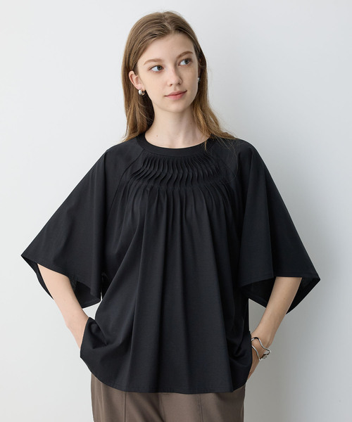 tシャツ 袖タックプルオーバー レディース LE SOUK HOLIDAY tシャツ 2025年春夏「接触冷感」EASY ELEGANCE