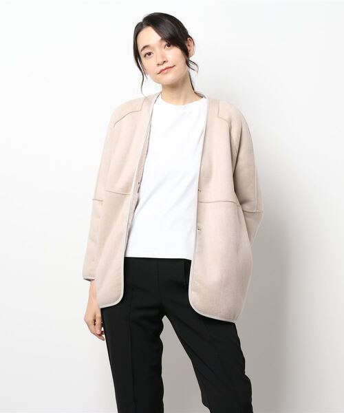 ELENDEEKエレンディーク ノーカラージャケット ベージュ ELENDEEK（エレンディーク） ノーカラージャケット FREE ベージュ