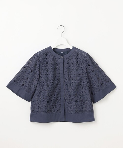 自由区 ブラウス シャツ フラワータイルレース レディース : ZOZOTOWN