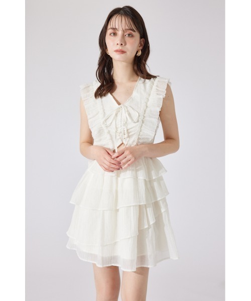 natsu*  pium ティアードフリルミニワンピース ティアードフリルミニワンピース – pium