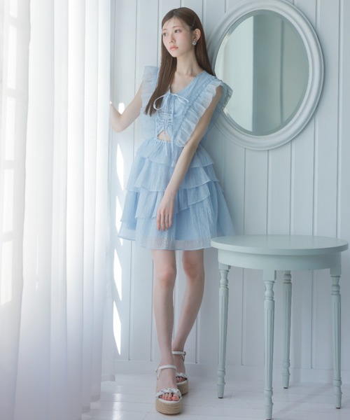 Rady♡ティアードフリルワンピ rienda | 【AKB48 千葉恵里さん着用】ティアードフリルミニ