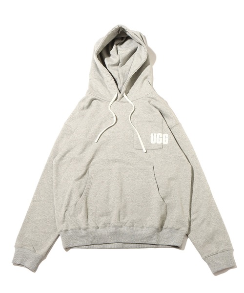 「UGG」 プルオーバーパーカー M グレー レディース