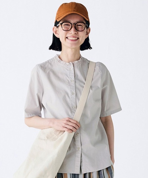Theory 21ss オーバーサイズ半袖ブラウス Theory - セオリー Theory 半袖 ブラウス Vネック ウォッシャブル