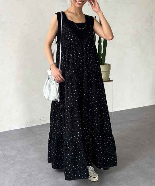 ワンピース tyot....m Chez toi ワンピース ドットキャミワンピース : ZOZOTOWN Yahoo