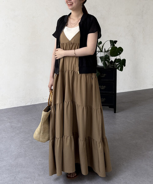 Chez toi（シェトワ） ワンピース ドットキャミワンピース : ZOZOTOWN