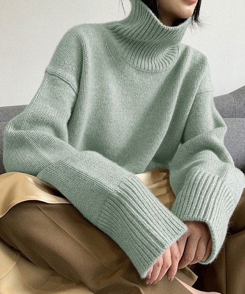 「Doula Doula」 タートルネックニット FREE ベージュ レディース_画像7