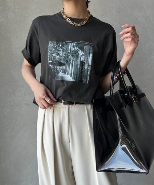 DouDou tシャツ フォトプリントTEE レディース : ZOZOTOWN Yahoo