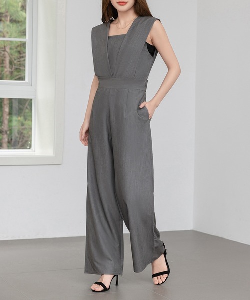 DAY CLOSET サロペット オーバーオール レディース きれいめVネック DAY CLOSET サロペット オーバーオール レディース きれいめVネック