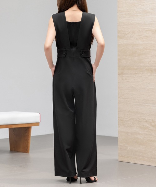 DAY CLOSET サロペット オーバーオール レディース きれいめVネック