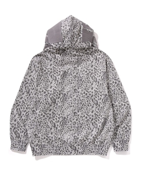 A BATHING APE パーカー WILD LEOPARD PATTERN SHARK RELAXED