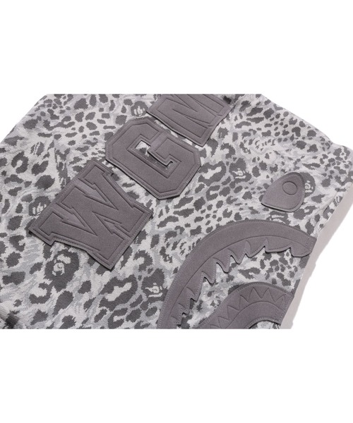 A BATHING APE パーカー WILD LEOPARD PATTERN SHARK RELAXED