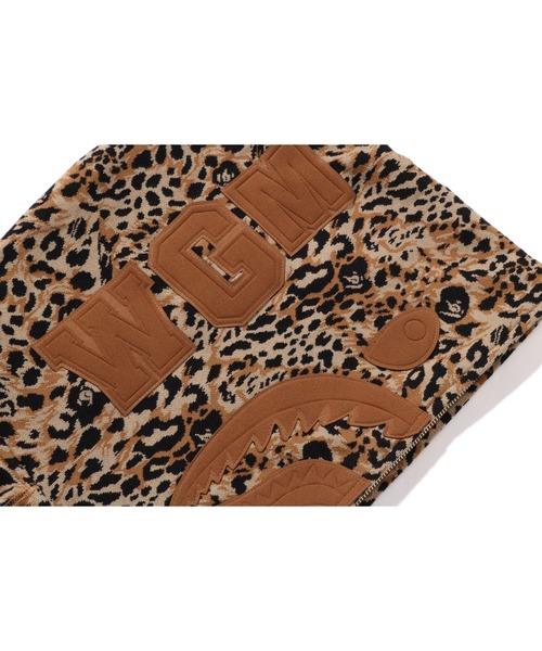 A BATHING APE パーカー WILD LEOPARD PATTERN SHARK RELAXED