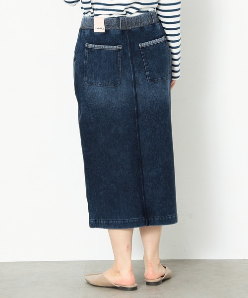 「EDWIN」 デニムスカート MEDIUM ライトブルー レディース