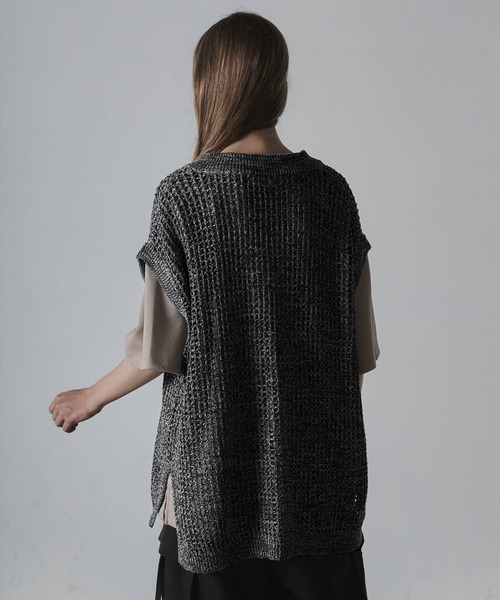 「CLEL」 Vネックニット S グレー メンズ