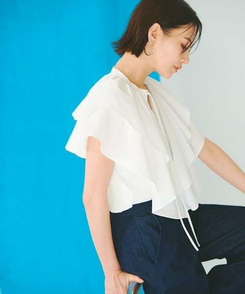 「RASW」 半袖ブラウス M ブラック レディース