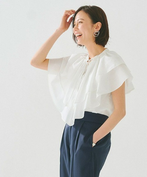 「RASW」 半袖ブラウス M ブラック レディース