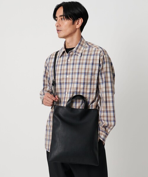 UNITED ARROWS ２WAY トート/ショルダーバッグ　ネイビー BEAUTY＆YOUTH UNITED ARROWS トートバッグ “Drape Bag Series