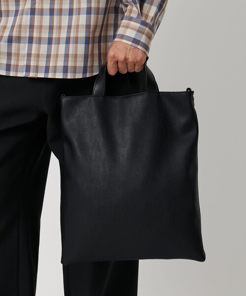 UNITED ARROWS ２WAY トート/ショルダーバッグ　ネイビー BEAUTY＆YOUTH UNITED ARROWS トートバッグ “Drape Bag Series