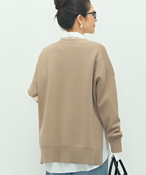 NOLLEY'S カーディガン 「手洗い可能」レタードvニット