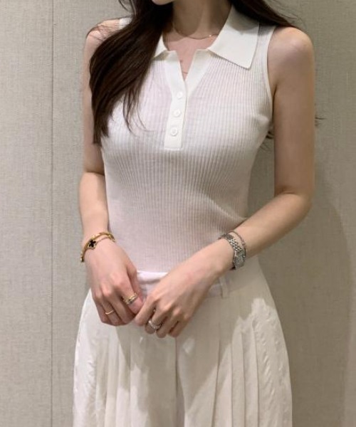 FAVORITO ニット セーター ノースリーブニットトップス レディース