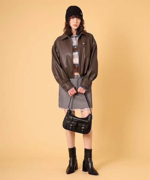 DISPATCHER NO.8 ブルゾン アウター バルーンフェイクレザージャケット